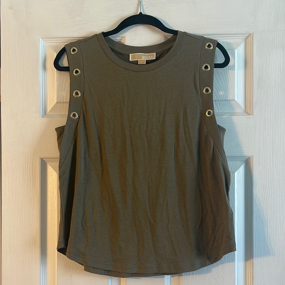 Michael Kors Olive Sleeveless Top